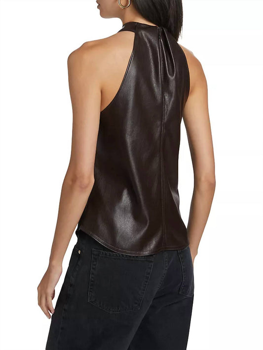 A.L.C. - Quinn Vegan Leather Halter Top