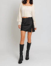 Le Lis - Hope Soft Smooth Long Sleeve Cream Bow Sweater