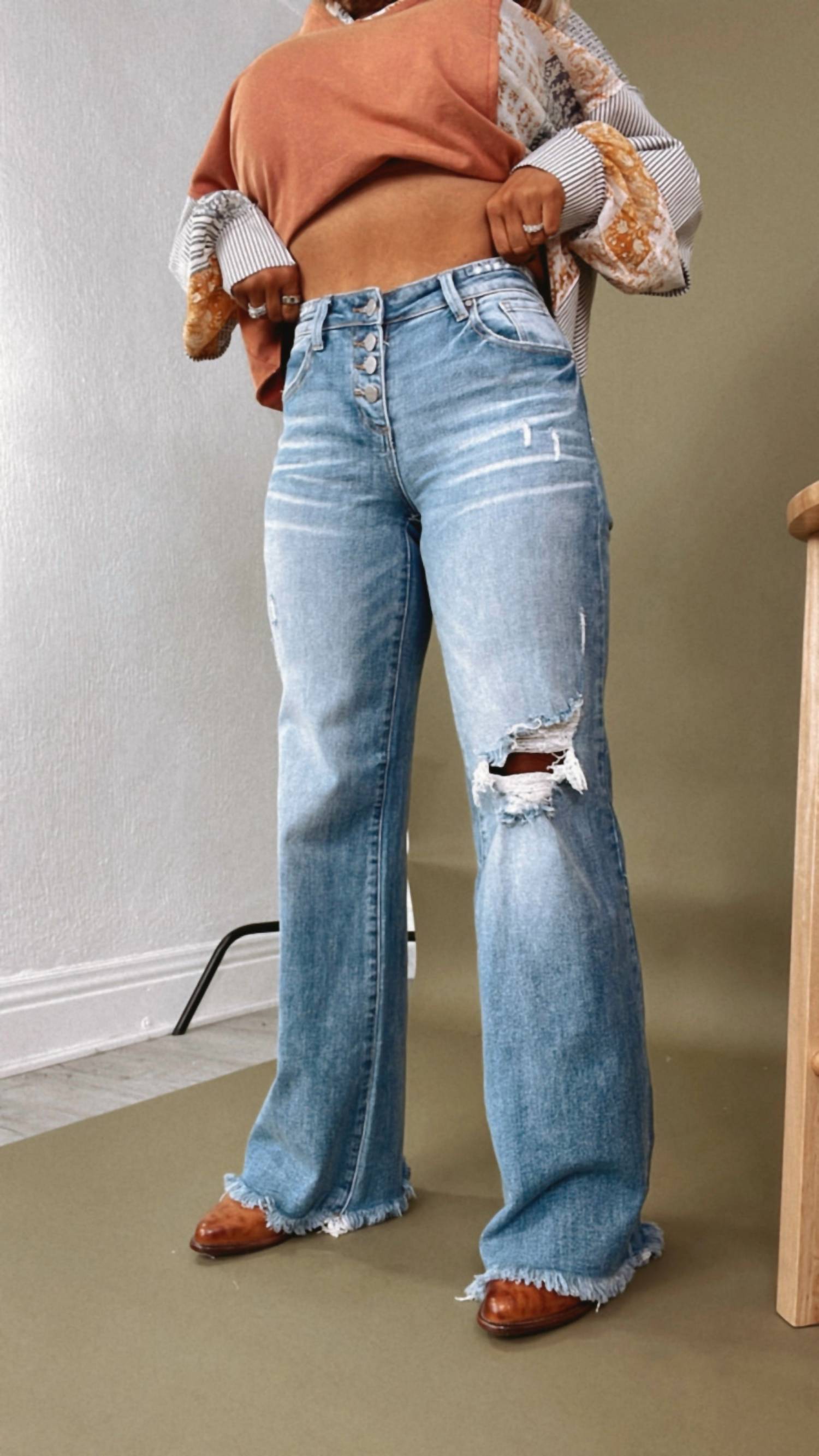 Risen - Wilder Wide Leg Mid Rise Jean