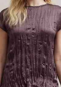 Grade & Gather - Pleated Wrinkle Satin Top