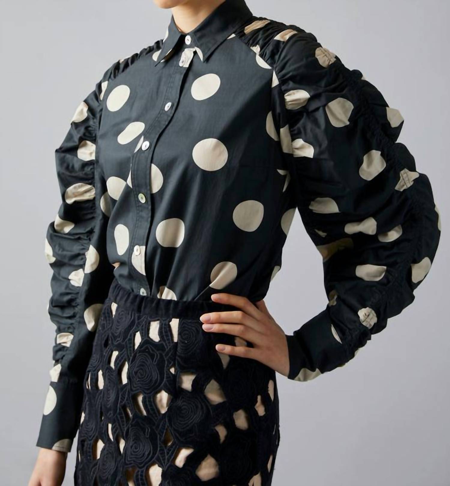 Hope For Flowers - Shirred Sleeve Shirt Top
