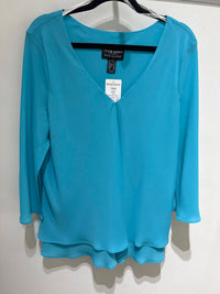 Frank Lyman Women's Woven Top in tiffany blue - women's blouse