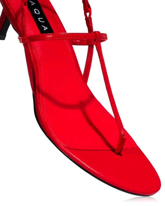 Aqua - Women's T-strap Slingback High-heel Sandals