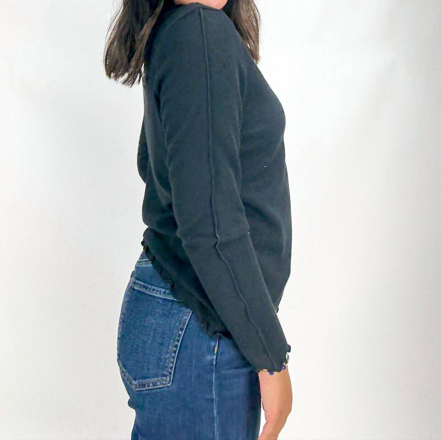 Trisha Tyler - Elizabeth Ribbed Mockneck Top