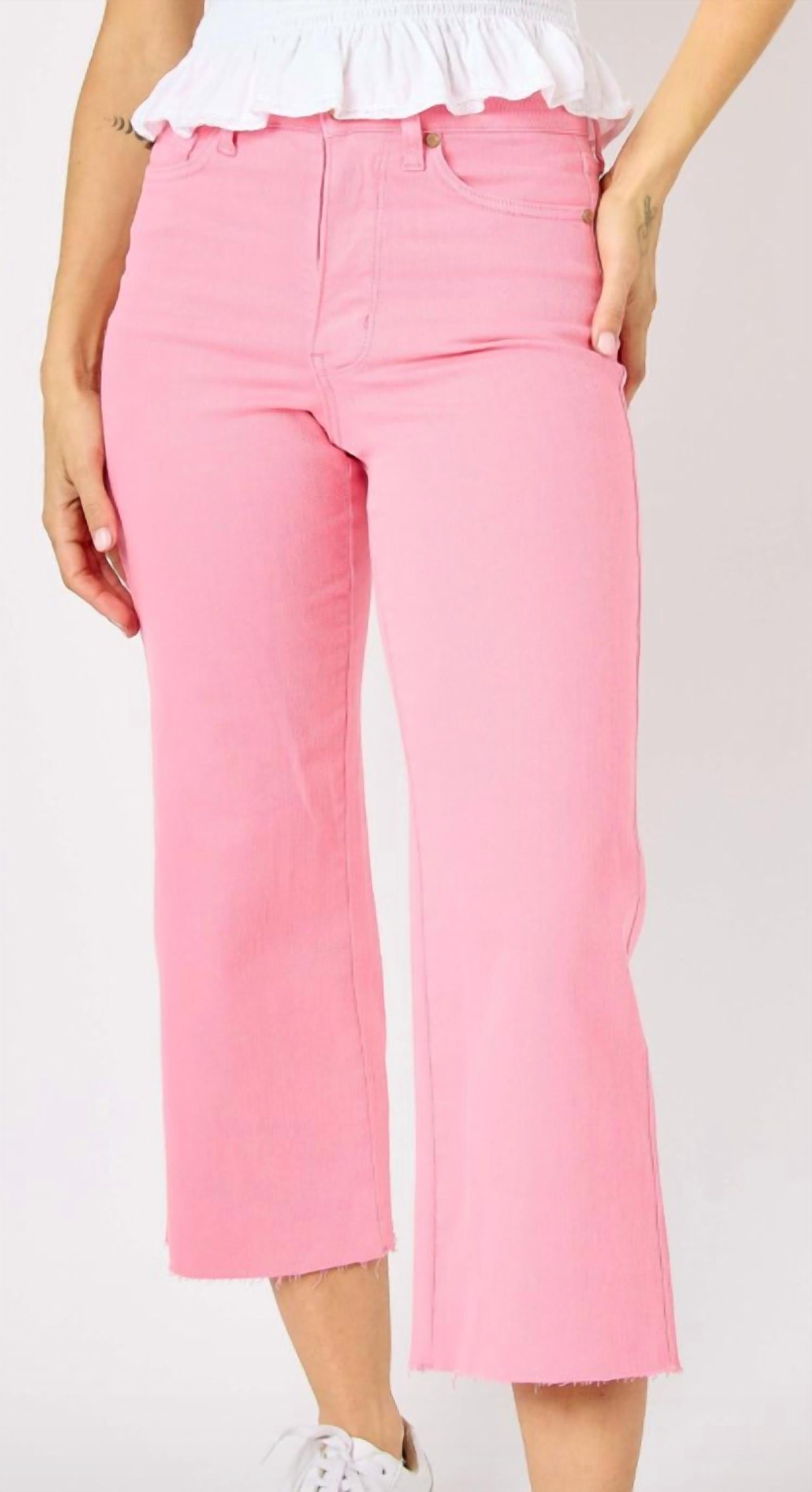 Judy Blue - Yummy Control Cropped Wide Leg Jeans