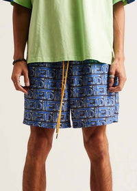 Diet Starts Monday Men's Scribble Shorts in blue - men's shorts