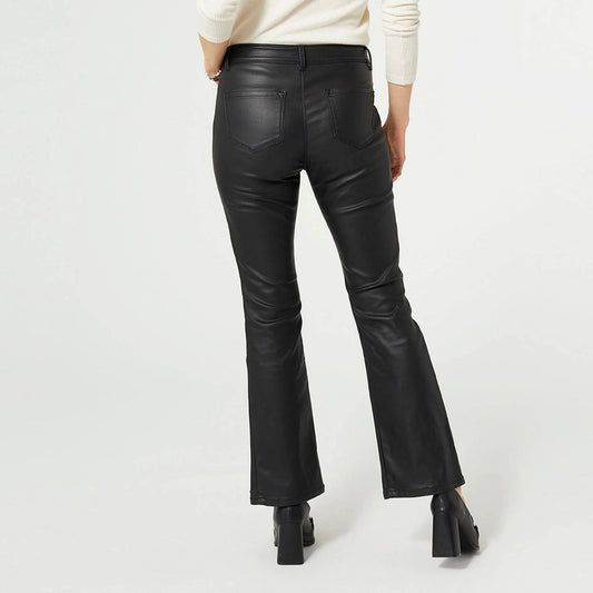 Coco + Carmen - OMG Zoey Zip Bootcut Faux Leather Pant With Front Slit