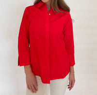 Hinson Wu - Xena 3/4 Sleeve Zip Back Shirt