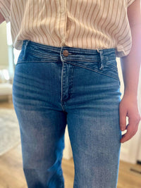 Risen - Jenkins High Rise Wide Leg Waist Detail Jeans