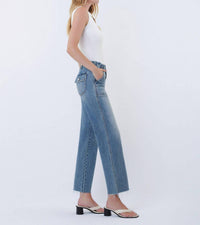 Vervet By Flying Monkey - High Rise Patch Pocket Slim Wide Jeans