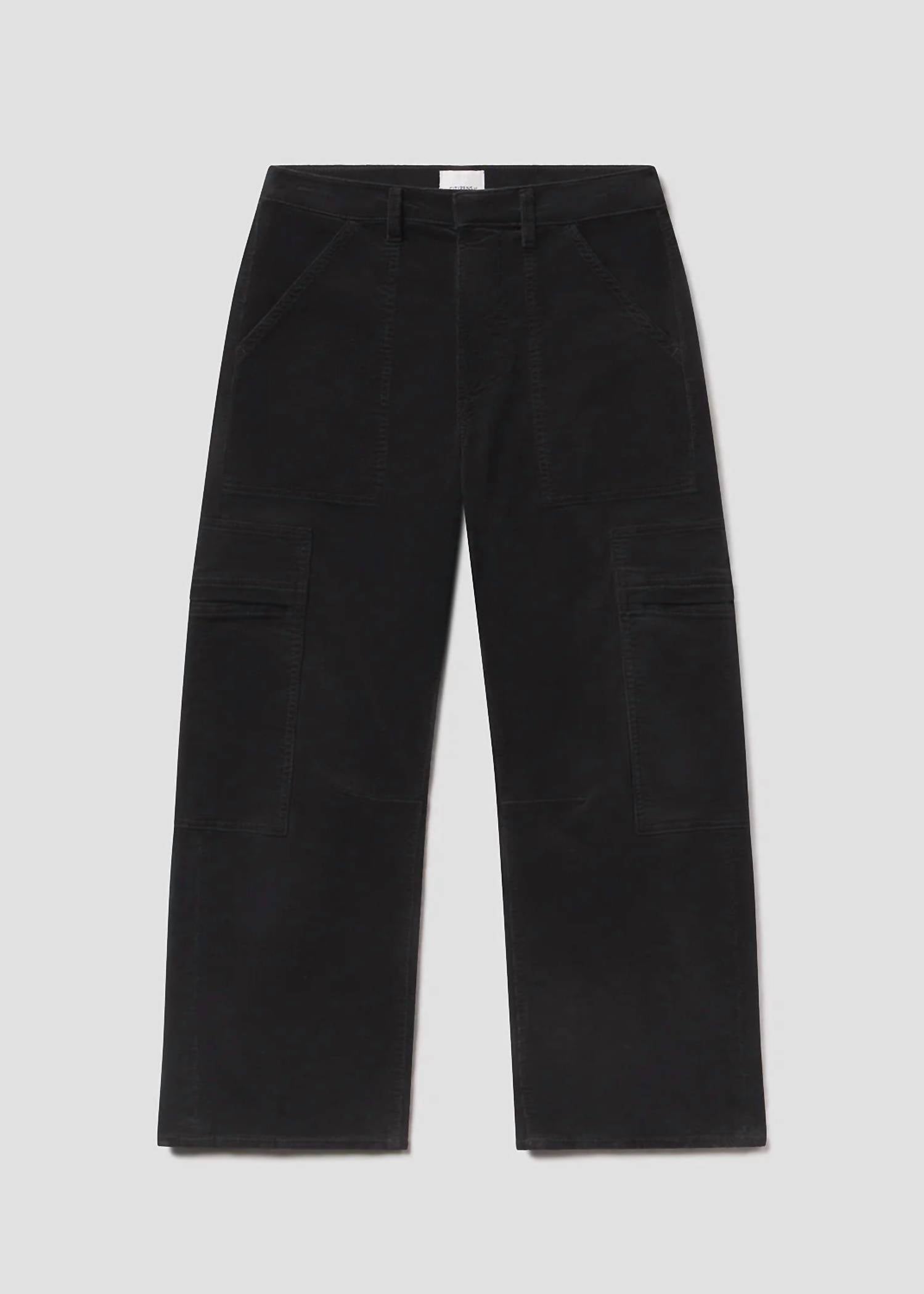 Citizens of Humanity Marcelle Cargo Corduroy Pants in charcoal 1 - women's pants - view 6