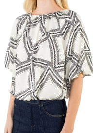 Thml - Short Sleeve Pattern Flowy Top