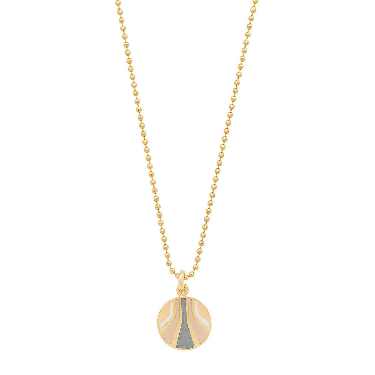 Jessica Elliot - Women's Enameled Small Round "Burst" Pendant Necklace