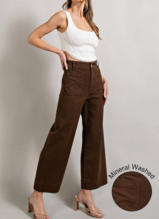 Ee:Some - Wide Leg Curvy Crop Trouser