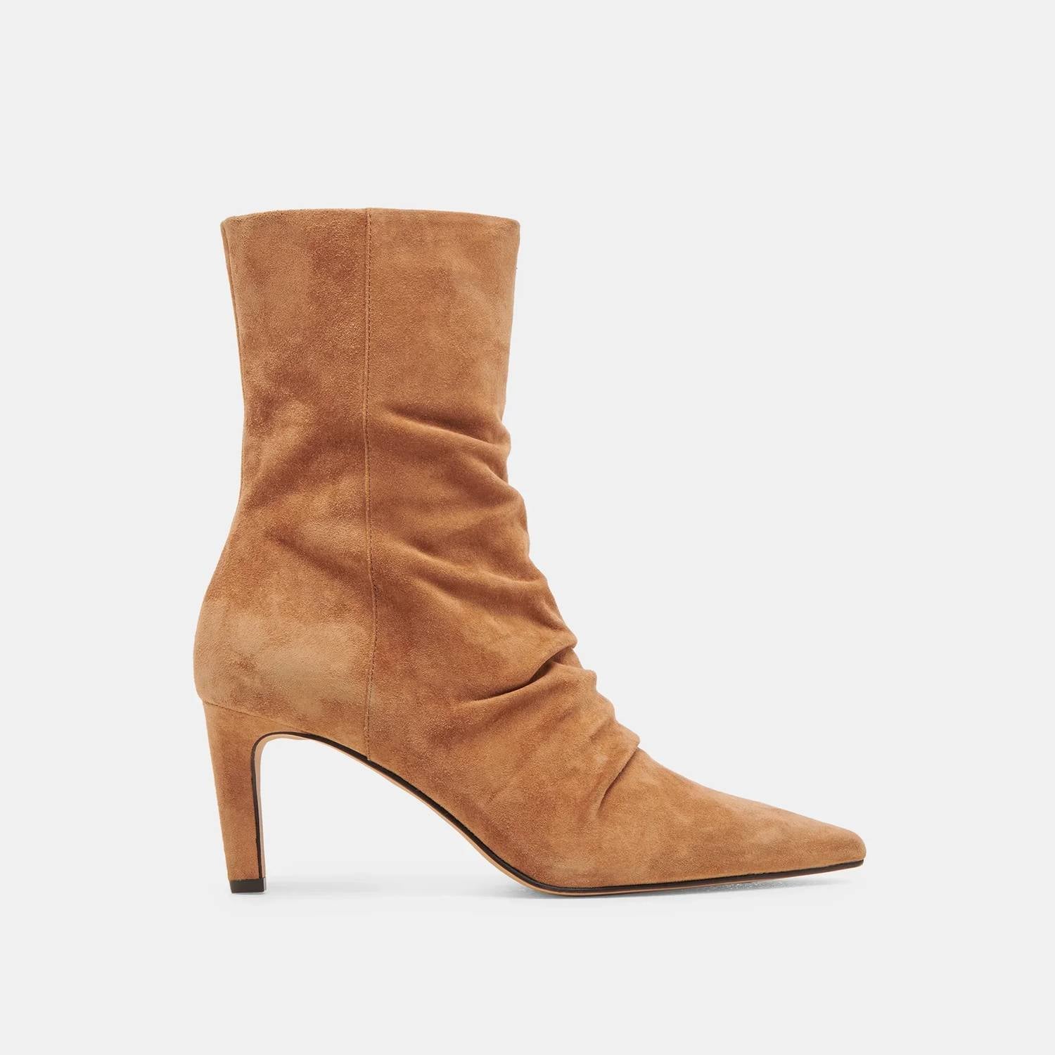 Dolce Vita Women's Fernly Heeled Boots in pecan suede - women's shoe