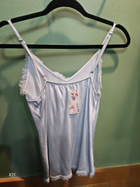 Made In Italy - Women's Silk Cami With Fringe
