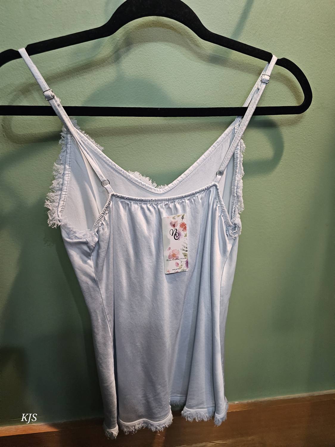 Made In Italy - Women's Silk Cami With Fringe