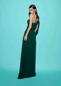 Tarik Ediz - Iris Elbise One-shoulder Crepe Evening Gown
