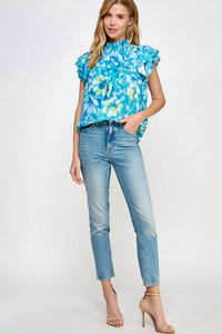 2 Hearts Apparel - Ruffled Neckline Top