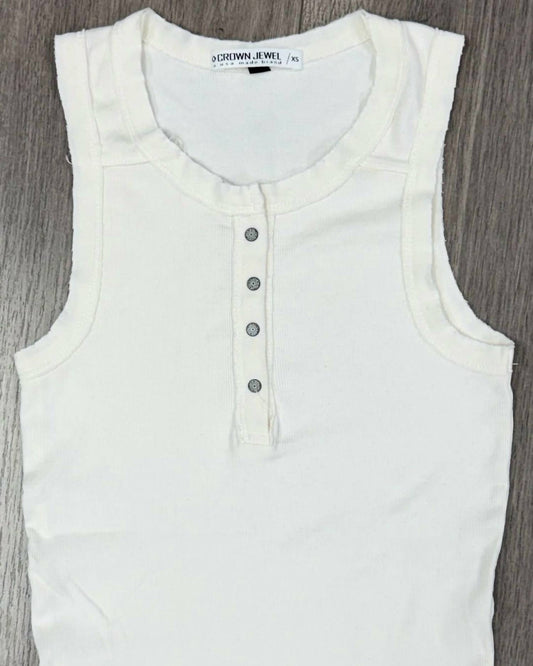 Crown Jewel - Women's Henley Crewneck Tank Top