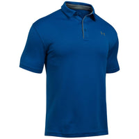 UNDER ARMOUR Tech Button Up Placket Polo in royal - men's shirt - alternate view