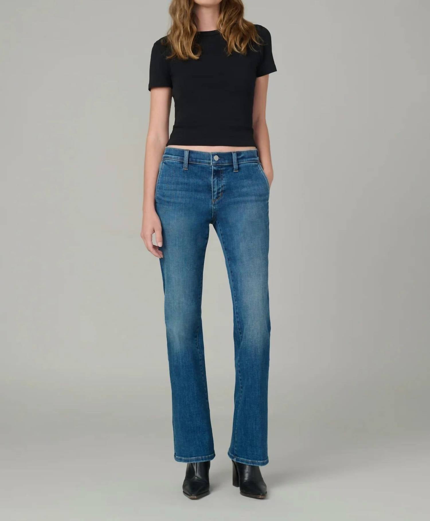 Joe's Jeans Provocateur Mid Rise Petite Bootcut Jeans in crave - women's jeans