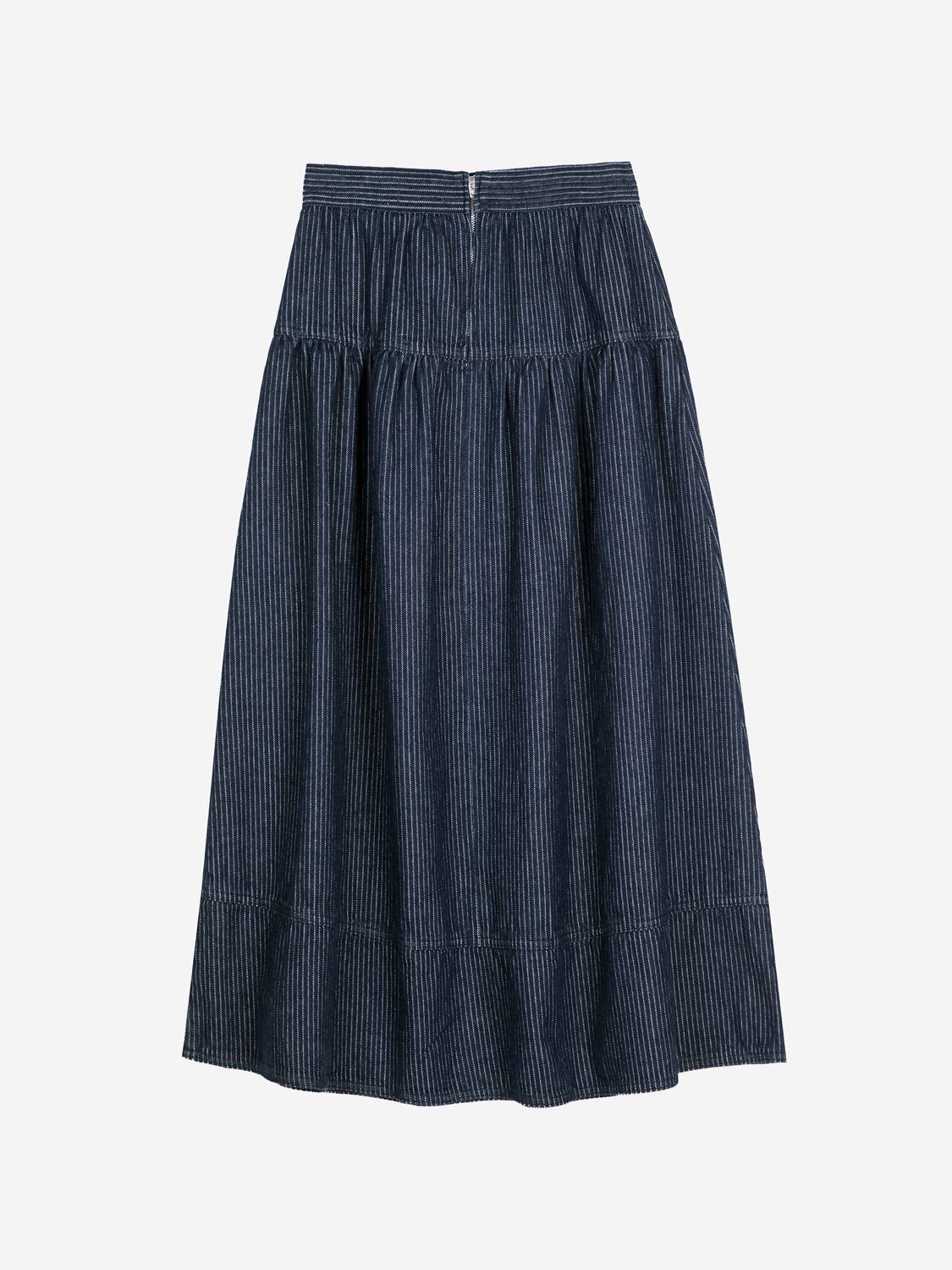 Bobo Choses - Evase Pinstripe Soft Denim Skirt