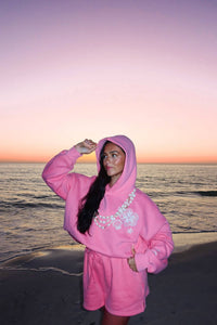 Sunkissed Coconut - Tropical Embroider Hoodie