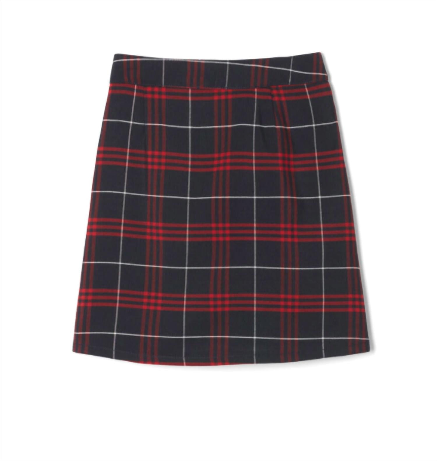 Kids Plaid Two-Tab Skort