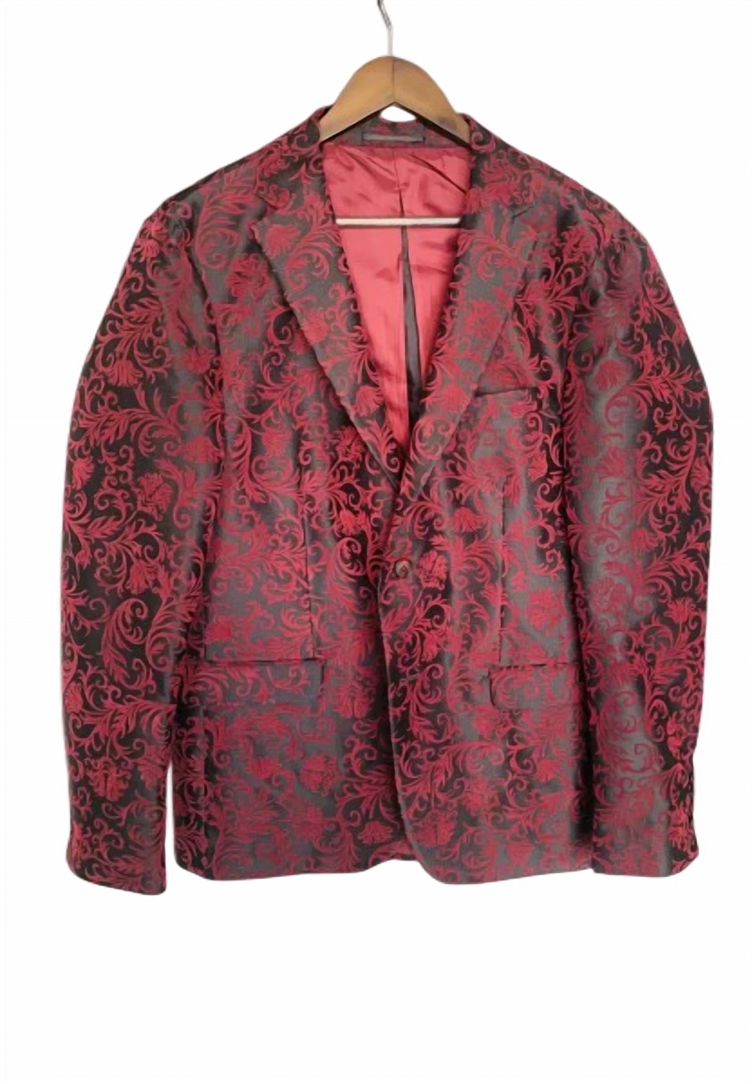 Carlos Amorin - Men Jacquard Floral Blazer