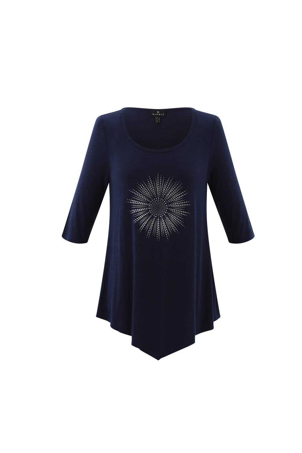 Marble - Women's Asymmetrical Tunic Top