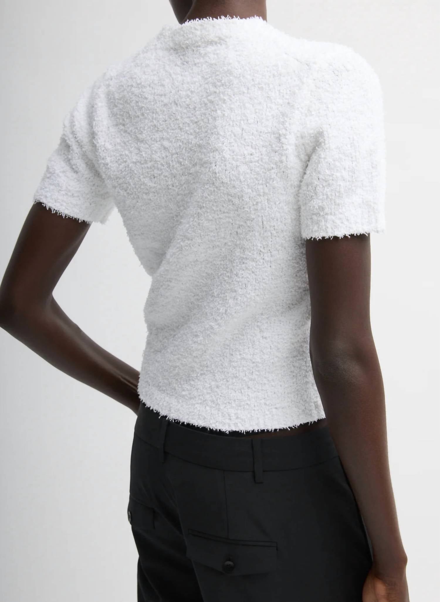 Tibi Serviette Baby T-shirt in white 1 - women's t-shirt - detail view