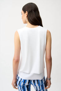 Joseph Ribkoff Women's Tank Top in vanilla - women's tank top - detail view