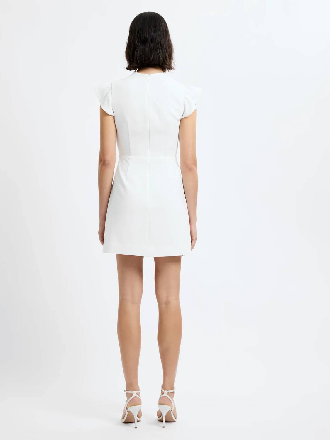French Connection - Whisper Square Neck Flutter Sleeve Dress