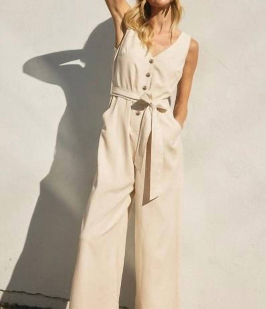 Dress Forum - Brielle Button Front Jumpsuit