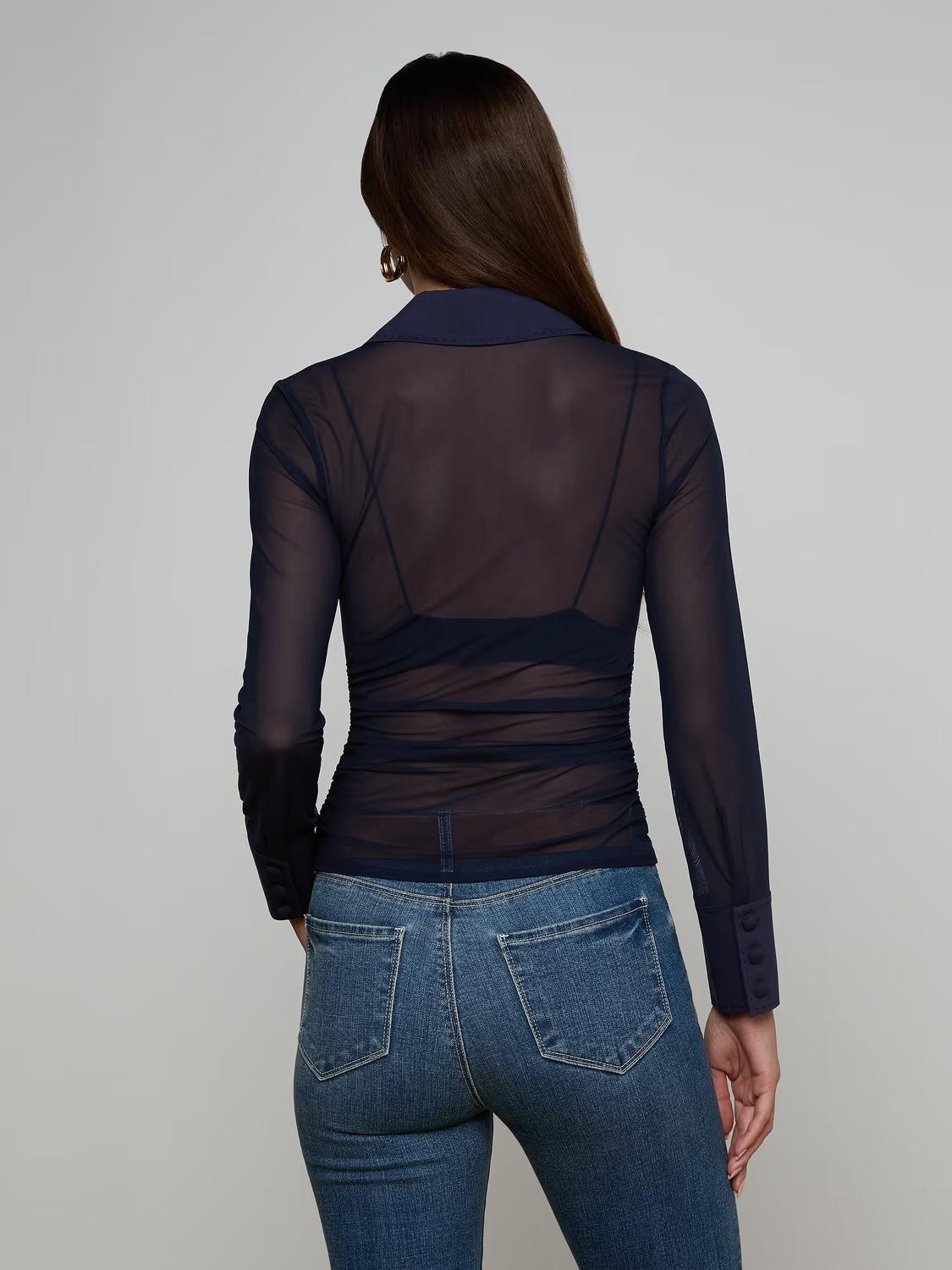L'Agence - Isola Mesh Blouse