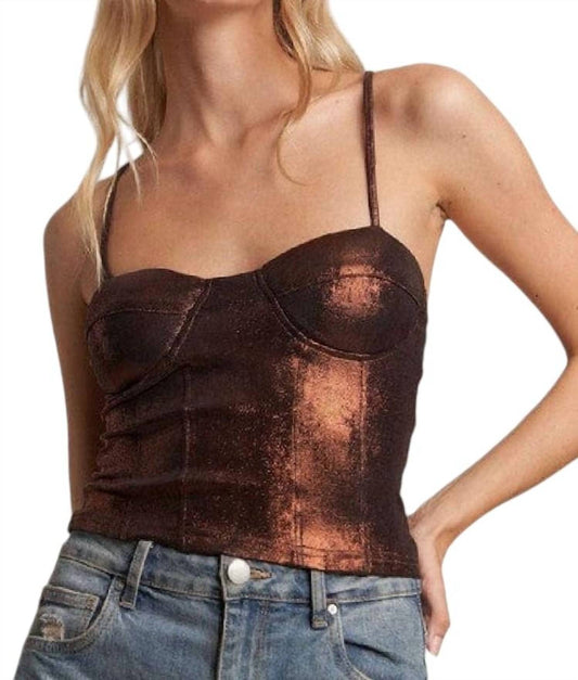 Fascination - Metallic Bustier Crop Top