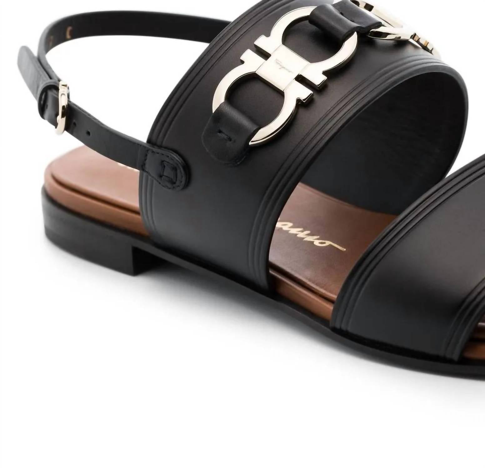 Salvatore Ferragamo - Women's Gancini-plaque Leather Sandals