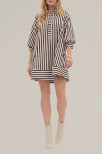 Entro - Striped Seersucker Mini Dress