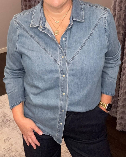 Dear John Denim - Star Denim Button Up Top