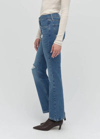 Favorite Daughter Morgan Shortie Bootcut Jeans in beacon - women's jeans - detail view