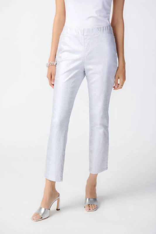 Joseph Ribkoff - Metallic Ankle Length Trousers