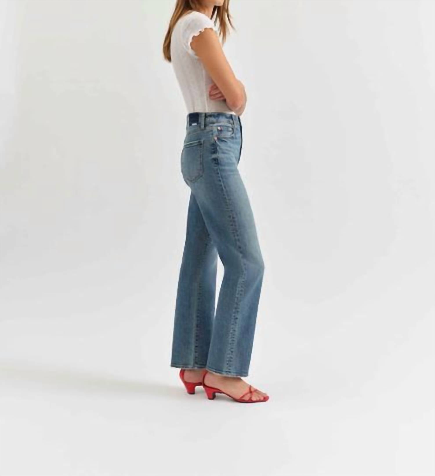 DAZE Sundaze High Rise Vintage Straight Jeans in brooklyn - women's jeans - alternate view