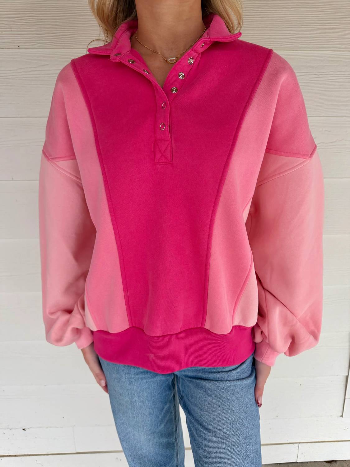 Easel - Emma Color-Block Sweatshirt