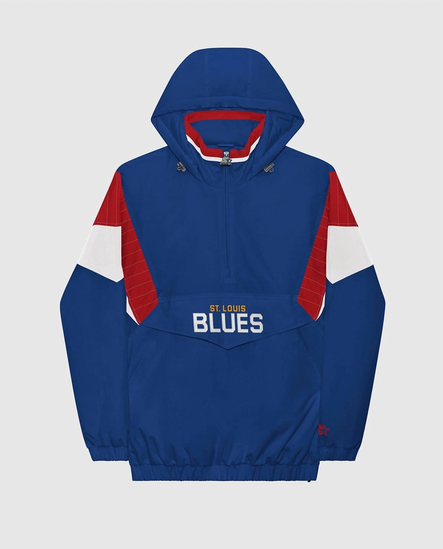 Starter - Men's St. Louis Blues The Breakaway Nylon Half-zip Jacket
