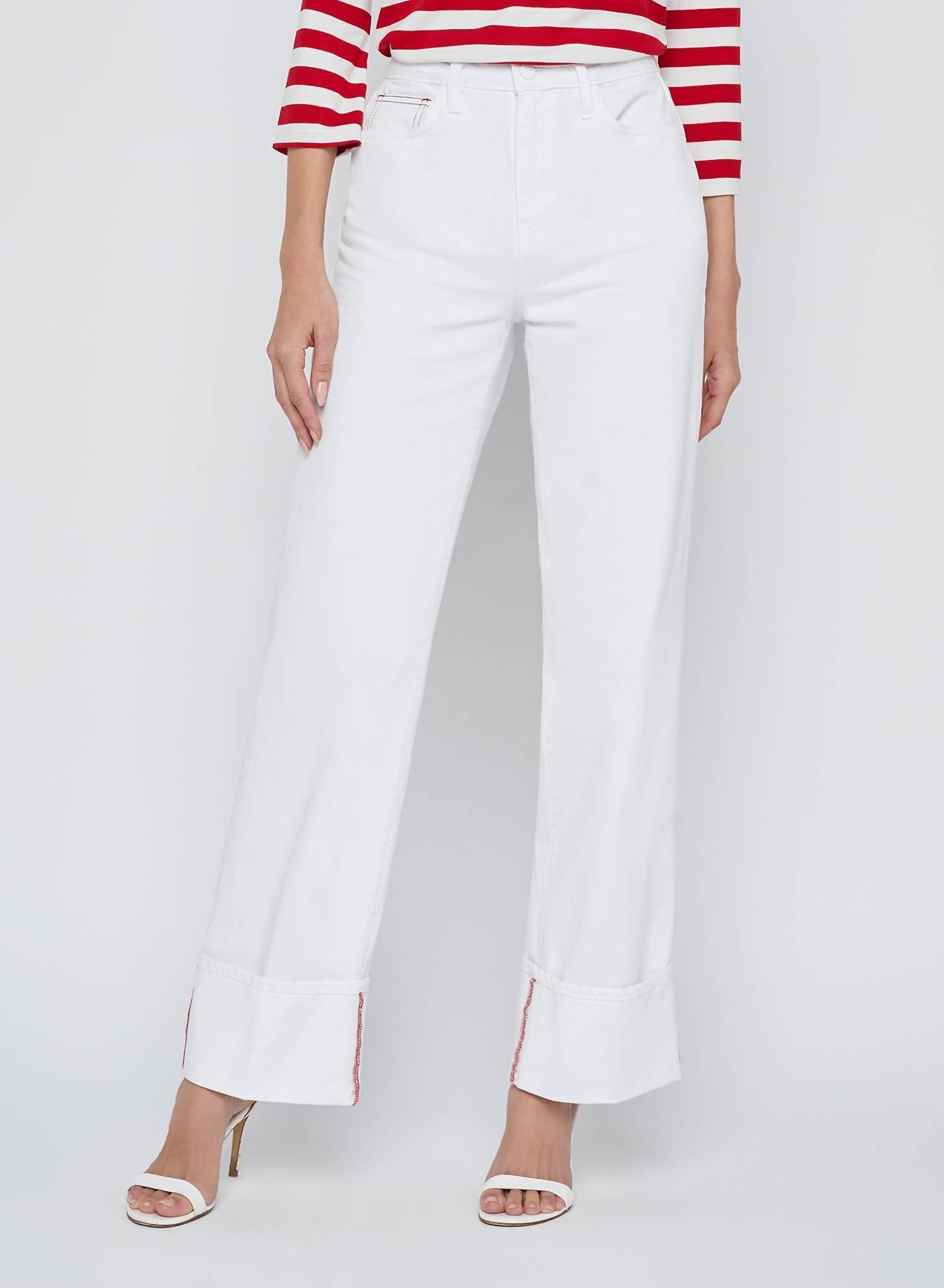 L'Agence - Miley Uh/r Wd Leg Cuff Jeans