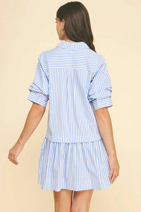 Pinch - Striped Button-down Mini Dress
