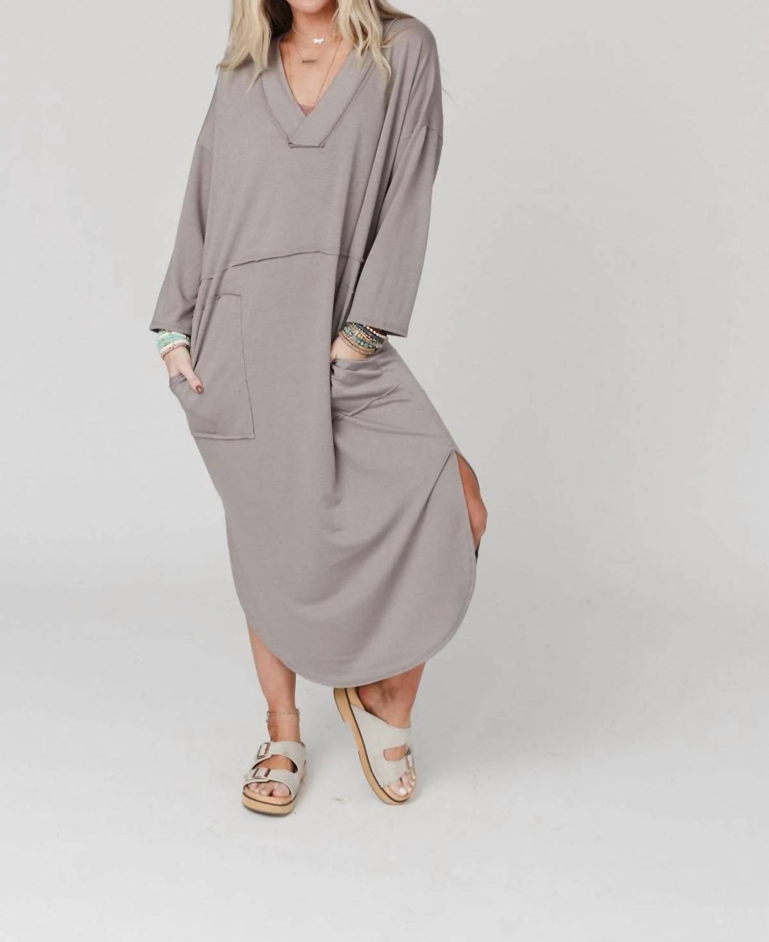 Three Bird Nest - Meadow Long Sleeve Slit Maxi Dress