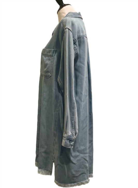 BUTTON-DOWN DENIM DRESS