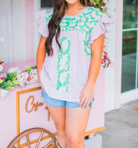 Layerz Clothing - Bri Embroidered Top